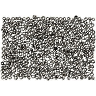 Creativ Company Rocailles, d 1,7 mm, afm 15/0, gatgrootte 0,5-0,8 mm, grey metal, 25 gr/ 1 doos Creativ Company Rocailles, d 1,7 mm, afm 15/0, gatgrootte 0,5-0,8 mm, grey metal, 25 gr/ 1 doos
