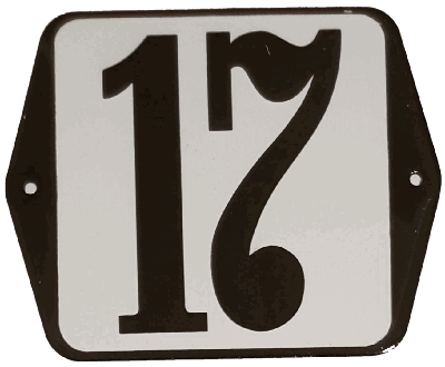 Huisnummer naambordje standaard 15x12 cm nummer 17 - Warentuin mix Huisnummer naambordje standaard 15x12 cm nummer 17 - Warentuin mix