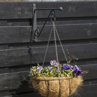 Hanging basket zwart gecoat metaal - L - thumbnail