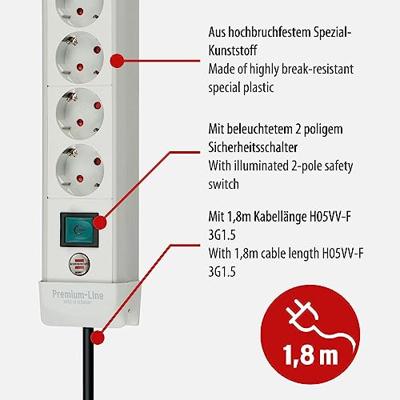 Brennenstuhl Premium-Line 4-voudig stekkerdoos met schakelaar 1955540100