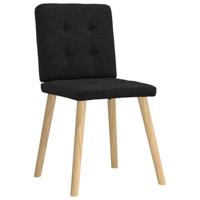 Eetkamerstoelen 2 st stof zwart - thumbnail