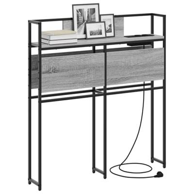 Opberghoofdbord met hoofdeinde met opslag Grijs sonoma 100 cm Bewerkt hout