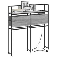 Opberghoofdbord met hoofdeinde met opslag Grijs sonoma 100 cm Bewerkt hout - thumbnail