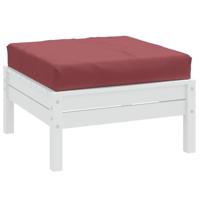 VidaXL Palletkussen 60x60x9,5 cm stof gemêleerd wijnrood - thumbnail