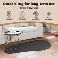 VidaXL Vloerkleden huarte antraciet 80 x 150 cm polyester - thumbnail