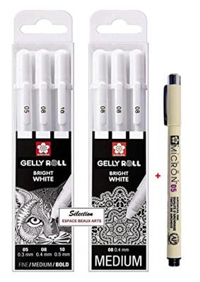 Gelschrijver sakura gelly roll classic 3 breedtes | 6 stuks