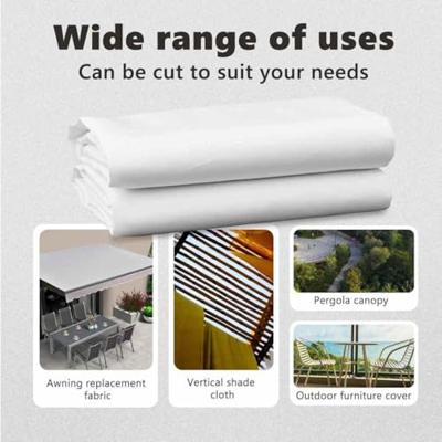VidaXL Zonnescherm vervangingen wit 1000 x 160 cm polyester canvas