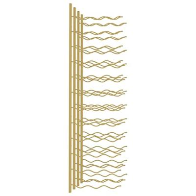 Wijnrekken 2 st voor 36 flessen wandmontage ijzer goudkleurig