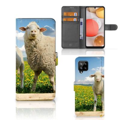 Samsung Galaxy A42 5G | Telefoonhoesje | Met pasjeshouder | Schaap en Lammetje