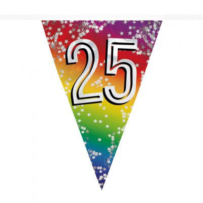 Vlaggenlijn Holografisch 25jaar 8 meter