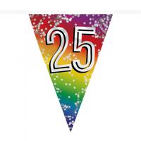 Vlaggenlijn Holografisch 25jaar 8 meter - thumbnail