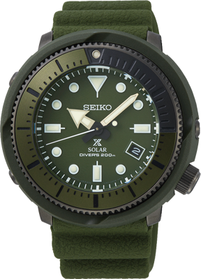 Horlogeband Seiko SNE535J1 / V157-0DC0 / R040022N0 Rubber Groen 22mm