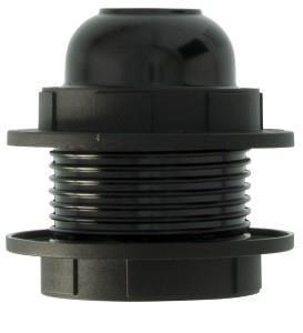 Enzo Lamphouder E27 zwart met 2 ringen 6043140