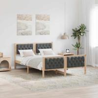 Bedframe Donkergrijs 150 x 200 cm Massief grenenhout - thumbnail