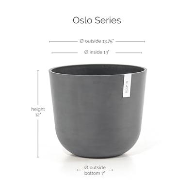 Ecopots Bloempot Oslo Ø35cm - Grijs