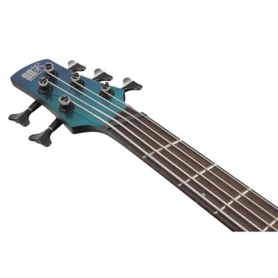 Ibanez SRMS725 Bass Workshop Blue Chameleon 5-snarige multi-scale elektrische basgitaar - thumbnail