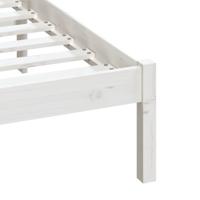 Bedframe massief grenenhout wit 140x190 cm - thumbnail
