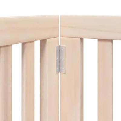 Hondenhek inklapbaar met deur 12 panelen 600 cm populierenhout