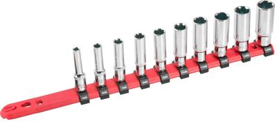 Bikeservice dopsleutel set stkschlein bst 1/4" 6knt 10pcs