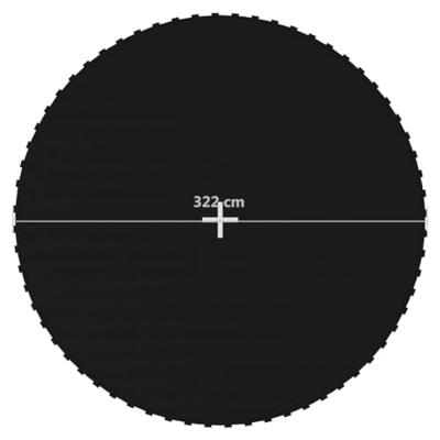 VidaXL Springmat voor 12 feet/3,66 m ronde trampoline stof zwart - thumbnail