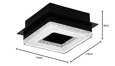 Eglo Led plafondlampFradelo 1 4w - 3000K - 14cm zwart - 99324