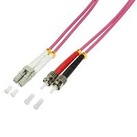 LogiLink FP4LT05 Glasvezel Optische vezel Aansluitkabel 5.00 m Violet 50/125 µ Multimode OM4 - thumbnail