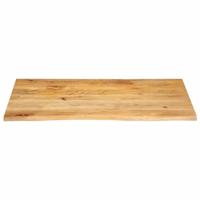 Tafelblad met natuurlijke rand 110x60x3,8 cm massief mangohout - thumbnail