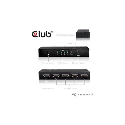 Club 3D HDMI 2.0 UHD Switchbox 4 ports adapter