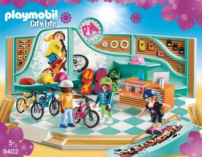 Playmobil® City Life 9402 fiets- en skatewinkel Playmobil® City Life 9402 fiets- en skatewinkel