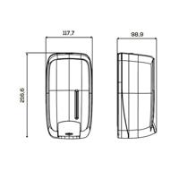 Jofel Jofel Timeless zeepdispenser 1000ml kunststof - zwart - thumbnail