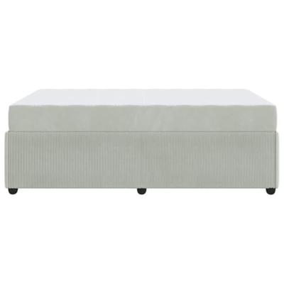 Bedframe met matras Lichtgrijs 120 x 200 cm Stof