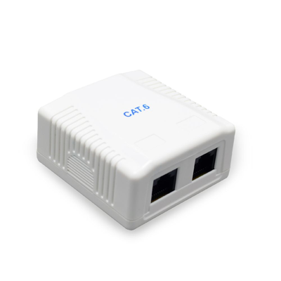 CAT6 UTP LAN-opbouwdoos, 2-poorts