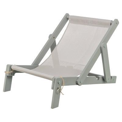 Trixie strandstoel hout grijs