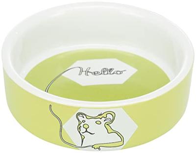 TRIXIE VOERBAK / WATERBAK KERAMIEK STRIP KONIJN ASSORTI 11 CM
