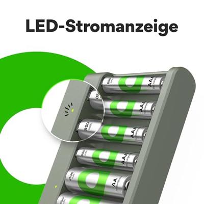 GP Batteries ReCyko+ E821 batterij-oplader Huishoudelijke batterij USB