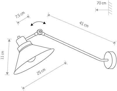Lyora Adjustable wall lampTechno - 9145