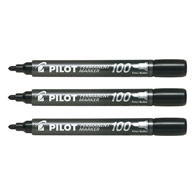 Viltstift PILOT 100 rond fijn zwart