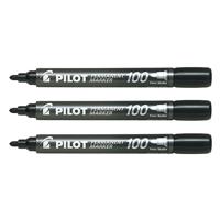 Viltstift PILOT 100 rond fijn zwart - thumbnail