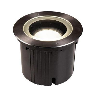 SLV buiten grondspot Dasar 270 rond - zwart / roestvrij staal 4000k symm