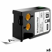 Thermisch transferlint Dymo Wit Zwart 24 x 7,5 mm Lijmen (6 Stuks) - thumbnail