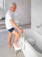 Handgreep Bad Leuning Sapho Handicap Wit - thumbnail