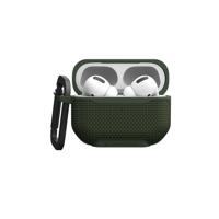Urban Armor Gear Metropolis Hoesje voor Apple AirPods Pro 2022, compatibel met draadloos opladen, magnetische oplaadfunctie, status led zichtbaar, afneembare karabijnhaak, olijf - thumbnail
