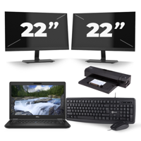 Dell Latitude 5491 - Intel Core i7-8e Generatie - 14 inch - 16GB RAM - 256GB SSD - Windows 11 + 2x 22 inch Monitor - thumbnail