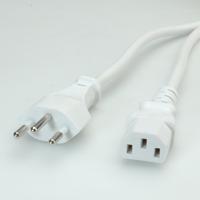 VALUE voedingskabel (CH), wit, 1,8 m - thumbnail