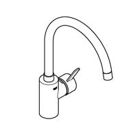 GROHE Eurosmart Cosmopolitan Keukenkraan - hoog - supersteel geborsteld 32843DC2 - thumbnail