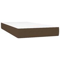 Boxspring met matras en LED stof donkerbruin 100x200 cm - thumbnail