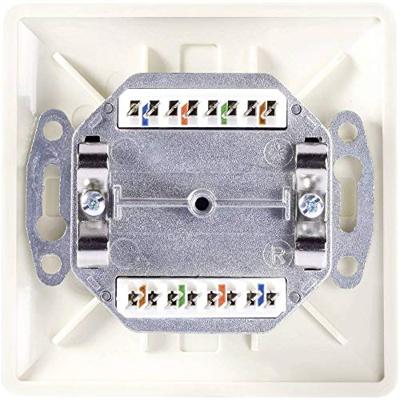 Setec 501286 Netwerkdoos Inbouw (in muur) Inzet met centraalstuk en frame CAT 5e 2 poorten Parel-wit Setec 501286 Netwerkdoos Inbouw (in muur) Inzet met centraalstuk en frame CAT 5e 2 poorten Parel-wit