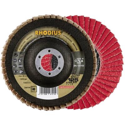 Rhodius 208746 JUMBO SPEED Lamellenschijf Diameter 125 mm Boordiameter 22.23 mm Korrelgrootte (num) 40 RVS 1 stuk(s)