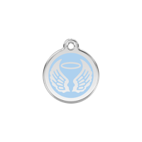 Angel Wings Light Blue roestvrijstalen hondenpenning small/klein dia. 2 cm RedDingo - Reddingo - thumbnail
