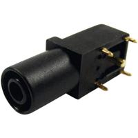 Cliff FCR7350B Veiligheids-labconnector, female Bus, haaks Stift-Ø: 4 mm Zwart 1 stuk(s) - thumbnail